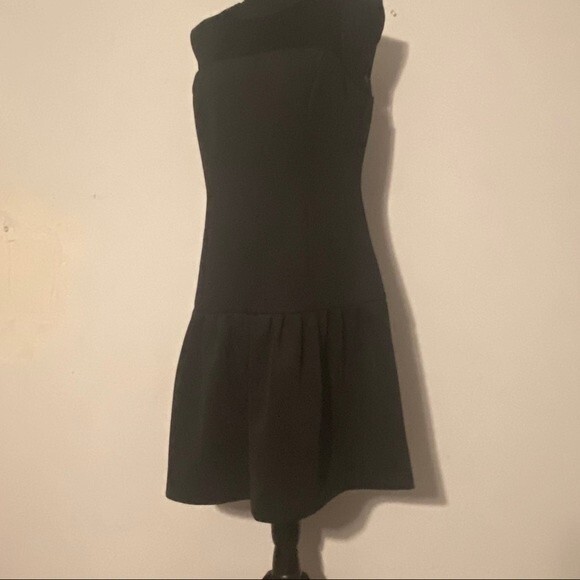 Eliza J Womens Size 10 Black Swiss Polka Dot Flare Waist Wardrobe Dinner Event - Picture 5 of 10